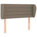 vidaXL Tăblie de pat cu aripioare gri taupe 93x23x78/88 cm textil