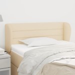 vidaXL Tăblie de pat cu aripioare crem 93x23x78/88 cm textil