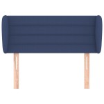 vidaXL Tăblie de pat cu aripioare albastru 93x23x78/88 cm textil vidaXL Tăblie de pat cu aripioare albastru 93x23x78/88 cm textil