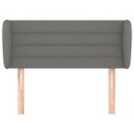 vidaXL Tăblie de pat cu aripioare gri închis 103x23x78/88 cm textil