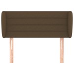vidaXL Tăblie de pat cu aripioare maro închis 103x23x78/88 cm textil