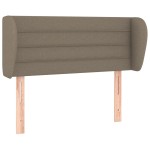 vidaXL Tăblie de pat cu aripioare gri taupe 103x23x78/88 cm textil