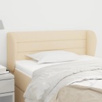 vidaXL Tăblie de pat cu aripioare crem 103x23x78/88 cm textil vidaXL Tăblie de pat cu aripioare crem 103x23x78/88 cm textil