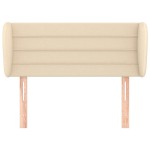 vidaXL Tăblie de pat cu aripioare crem 103x23x78/88 cm textil vidaXL Tăblie de pat cu aripioare crem 103x23x78/88 cm textil