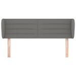 vidaXL Tăblie de pat cu aripioare gri închis 147x23x78/88 cm textil vidaXL Tăblie de pat cu aripioare gri închis 147x23x78/88 cm textil