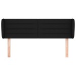 vidaXL Tăblie de pat cu aripioare negru 147x23x78/88 cm textil