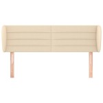 vidaXL Tăblie de pat cu aripioare crem 147x23x78/88 cm material textil vidaXL Tăblie de pat cu aripioare crem 147x23x78/88 cm material textil