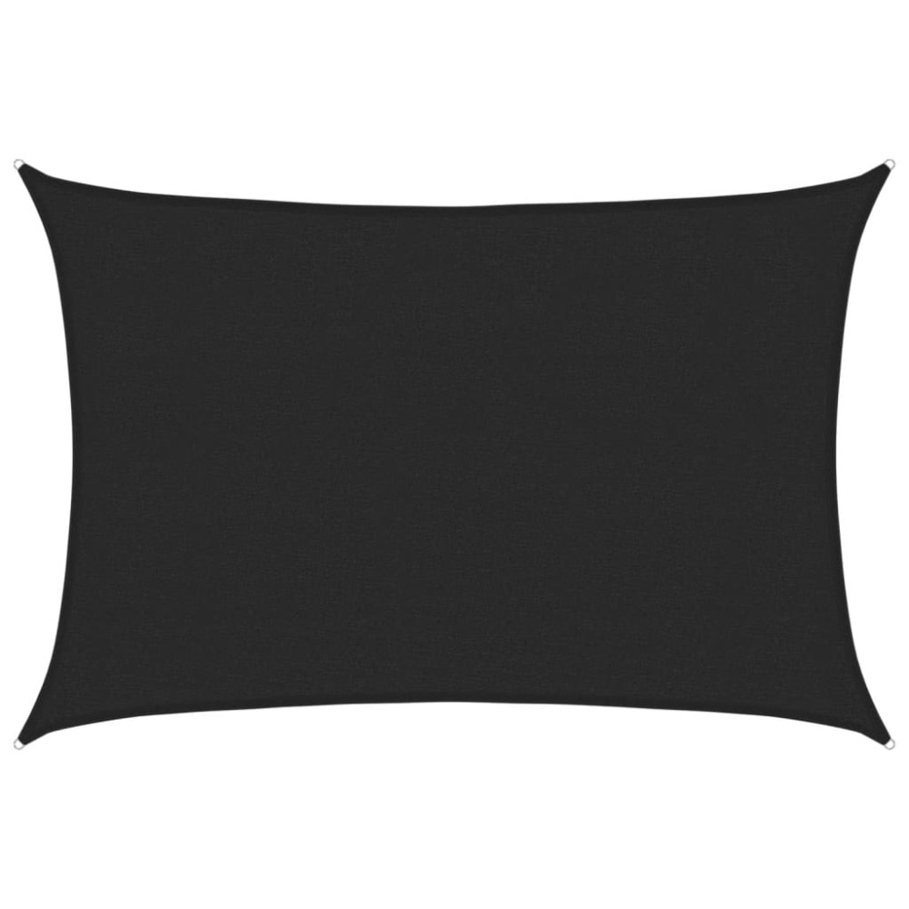 vidaXL Pânză parasolar, negru, 2,5x4 m, HDPE, 160 g/m²