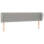 vidaXL Tăblie de pat cu aripioare gri deschis 163x23x78/88 cm textil vidaXL Tăblie de pat cu aripioare gri deschis 163x23x78/88 cm textil