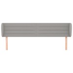 vidaXL Tăblie de pat cu aripioare gri deschis 163x23x78/88 cm textil vidaXL Tăblie de pat cu aripioare gri deschis 163x23x78/88 cm textil