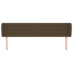 vidaXL Tăblie de pat cu aripioare maro închis 163x23x78/88 cm textil vidaXL Tăblie de pat cu aripioare maro închis 163x23x78/88 cm textil