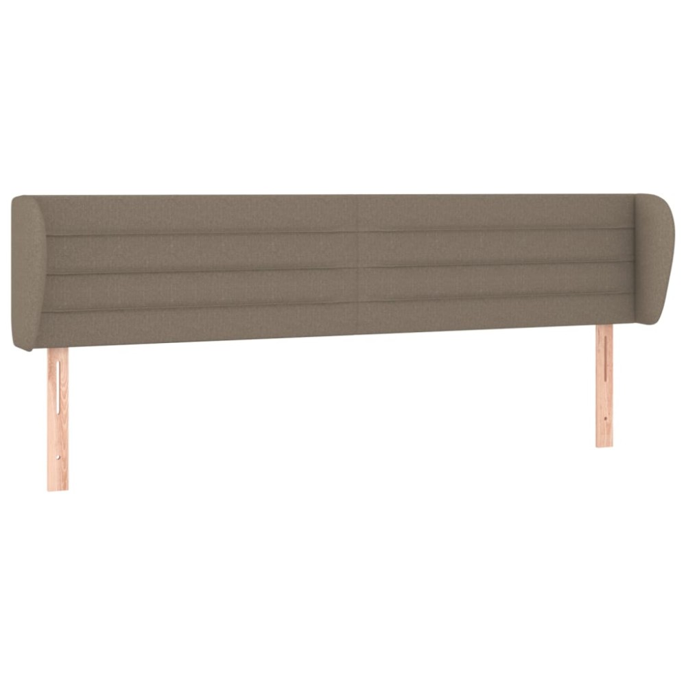 vidaXL Tăblie de pat cu aripioare gri taupe 163x23x78/88 cm textil