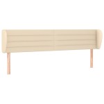 vidaXL Tăblie de pat cu aripioare crem 163x23x78/88 cm material textil vidaXL Tăblie de pat cu aripioare crem 163x23x78/88 cm material textil