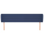 vidaXL Tăblie de pat cu aripioare, albastru, 163x23x78/88 cm textil vidaXL Tăblie de pat cu aripioare, albastru, 163x23x78/88 cm textil