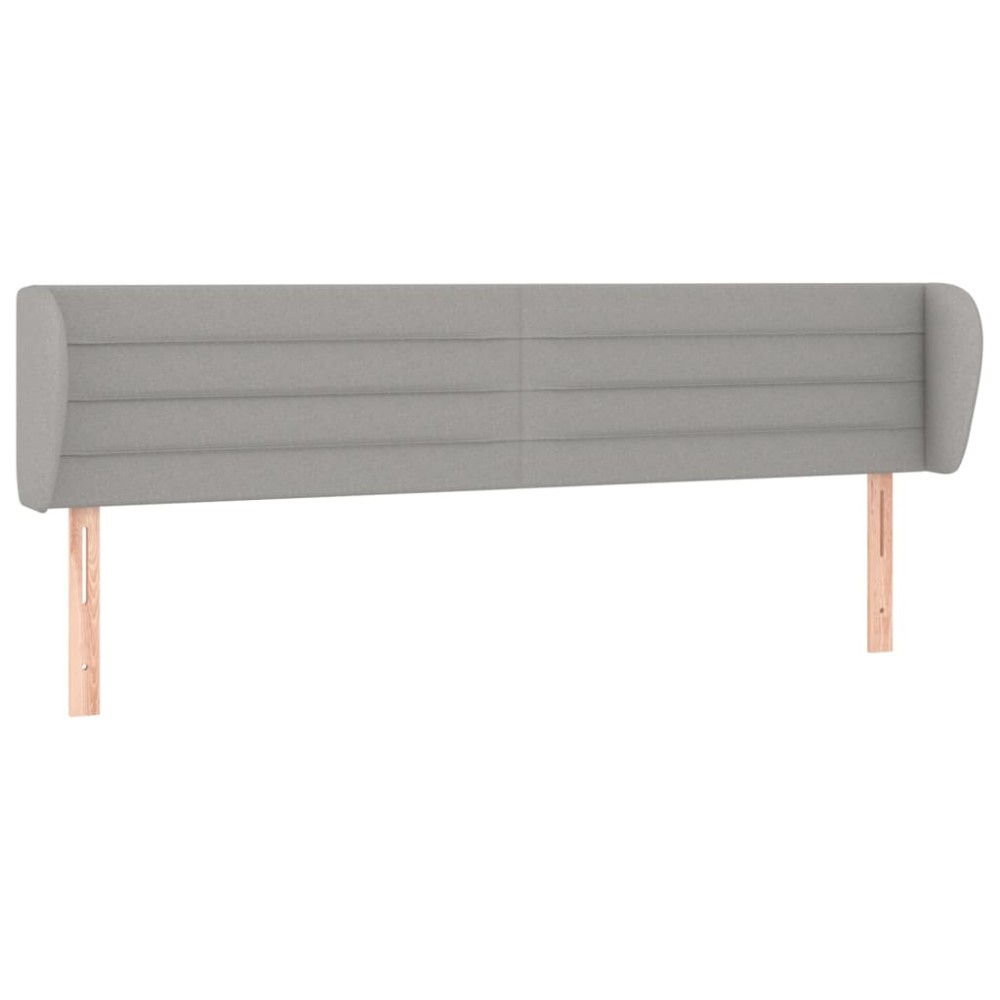 vidaXL Tăblie de pat cu aripioare gri deschis 183x23x78/88 cm textil