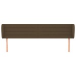 vidaXL Tăblie de pat cu aripioare maro închis 183x23x78/88 cm textil