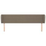 vidaXL Tăblie de pat cu aripioare gri taupe 183x23x78/88 cm textil