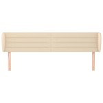 vidaXL Tăblie de pat cu aripioare crem 183x23x78/88 cm material textil vidaXL Tăblie de pat cu aripioare crem 183x23x78/88 cm material textil