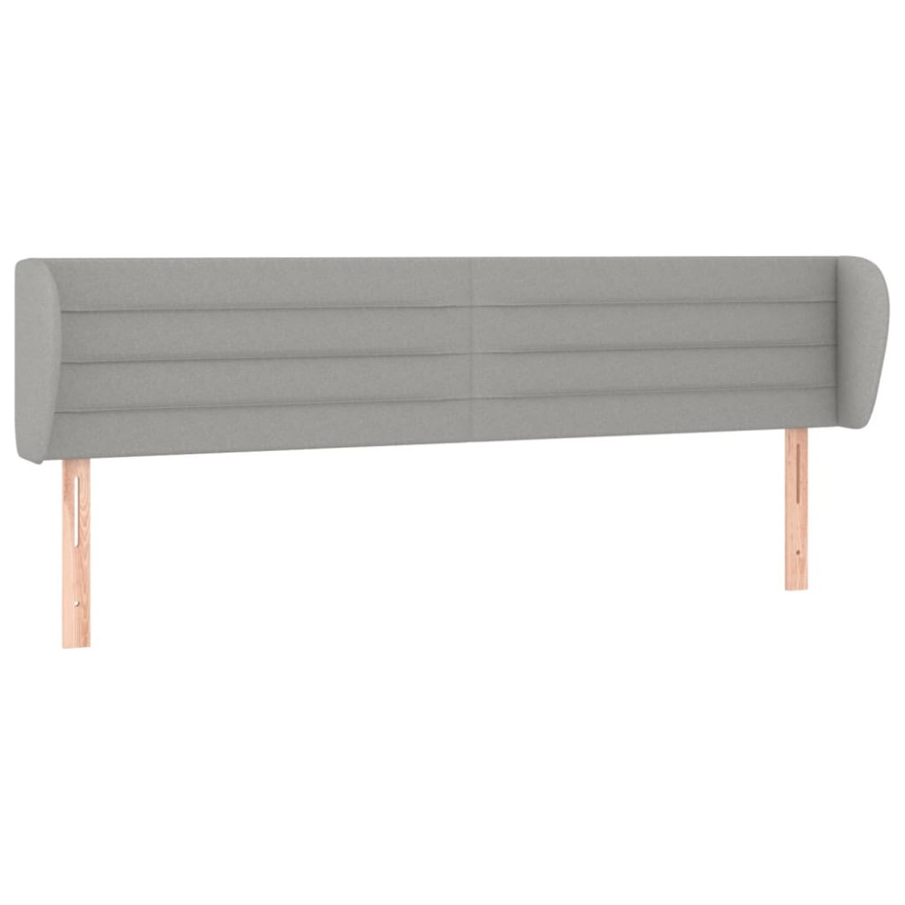 vidaXL Tăblie de pat cu aripioare gri deschis 203x23x78/88 cm textil