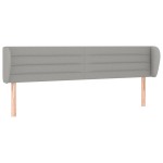 vidaXL Tăblie de pat cu aripioare gri deschis 203x23x78/88 cm textil vidaXL Tăblie de pat cu aripioare gri deschis 203x23x78/88 cm textil