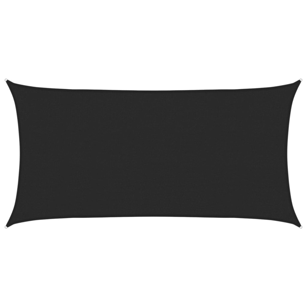 vidaXL Pânză parasolar, negru, 2,5x5 m, HDPE, 160 g/m²