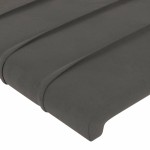 vidaXL Tăblie de pat cu aripioare gri închis 93x23x78/88 cm catifea