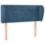 vidaXL Tăblie pat cu aripioare albastru închis 93x23x78/88 cm textil vidaXL Tăblie pat cu aripioare albastru închis 93x23x78/88 cm textil