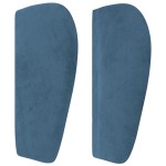 vidaXL Tăblie pat cu aripioare albastru închis 93x23x78/88 cm textil vidaXL Tăblie pat cu aripioare albastru închis 93x23x78/88 cm textil