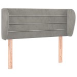 vidaXL Tăblie de pat cu aripioare gri deschis 103x23x78/88 cm catifea vidaXL Tăblie de pat cu aripioare gri deschis 103x23x78/88 cm catifea