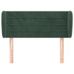 vidaXL Tăblie de pat cu aripioare verde închis 103x23x78/88 cm catifea