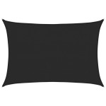 vidaXL Pânză parasolar, negru, 3x4,5 m, HDPE, 160 g/m²