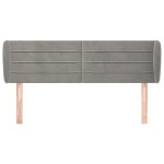 vidaXL Tăblie de pat cu aripioare gri deschis 147x23x78/88 cm catifea vidaXL Tăblie de pat cu aripioare gri deschis 147x23x78/88 cm catifea