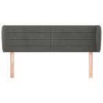 vidaXL Tăblie de pat cu aripioare gri închis 147x23x78/88 cm catifea vidaXL Tăblie de pat cu aripioare gri închis 147x23x78/88 cm catifea