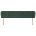 vidaXL Tăblie de pat cu aripioare verde închis 163x23x78/88 cm catifea vidaXL Tăblie de pat cu aripioare verde închis 163x23x78/88 cm catifea