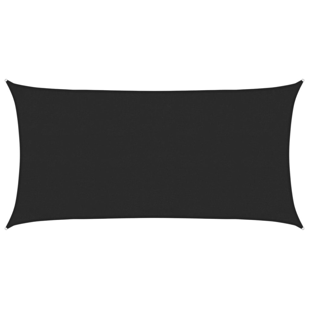 vidaXL Pânză parasolar, negru, 3x6 m, HDPE, 160 g/m²