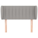 vidaXL Tăblie de pat cu aripioare gri deschis 83x23x78/88 cm textil