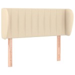 vidaXL Tăblie de pat cu aripioare crem 83x23x78/88 cm material textil vidaXL Tăblie de pat cu aripioare crem 83x23x78/88 cm material textil