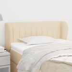 vidaXL Tăblie de pat cu aripioare crem 83x23x78/88 cm material textil vidaXL Tăblie de pat cu aripioare crem 83x23x78/88 cm material textil
