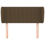 vidaXL Tăblie de pat cu aripioare maro închis 93x23x78/88 cm textil