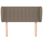 vidaXL Tăblie de pat cu aripioare gri taupe 93x23x78/88 cm textil