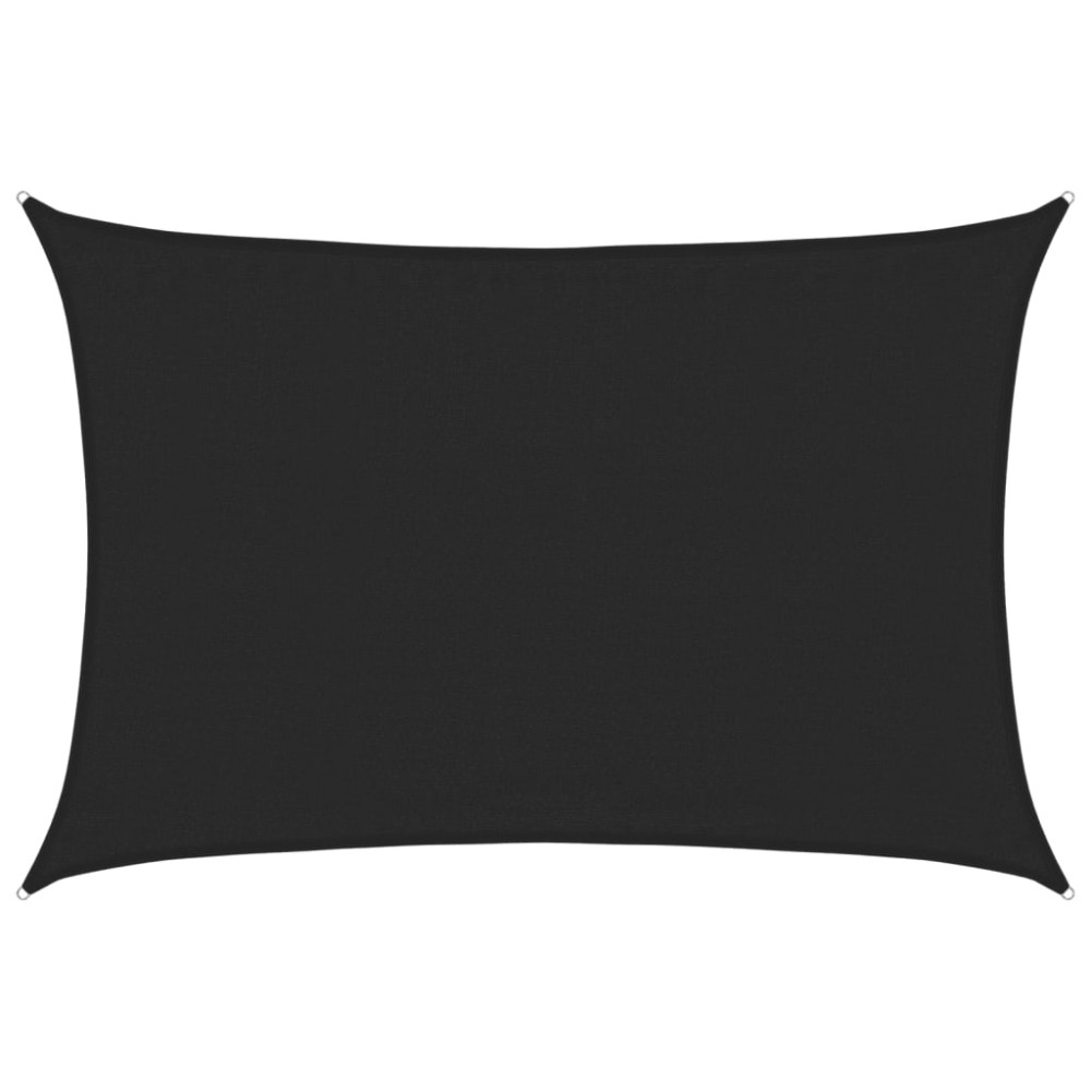 vidaXL Pânză parasolar, negru, 3,5x5 m, HDPE, 160 g/m²