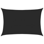 vidaXL Pânză parasolar, negru, 3,5x5 m, HDPE, 160 g/m²