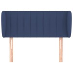 vidaXL Tăblie de pat cu aripioare albastru 93x23x78/88 cm textil vidaXL Tăblie de pat cu aripioare albastru 93x23x78/88 cm textil