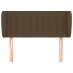 vidaXL Tăblie de pat cu aripioare maro închis 103x23x78/88 cm textil