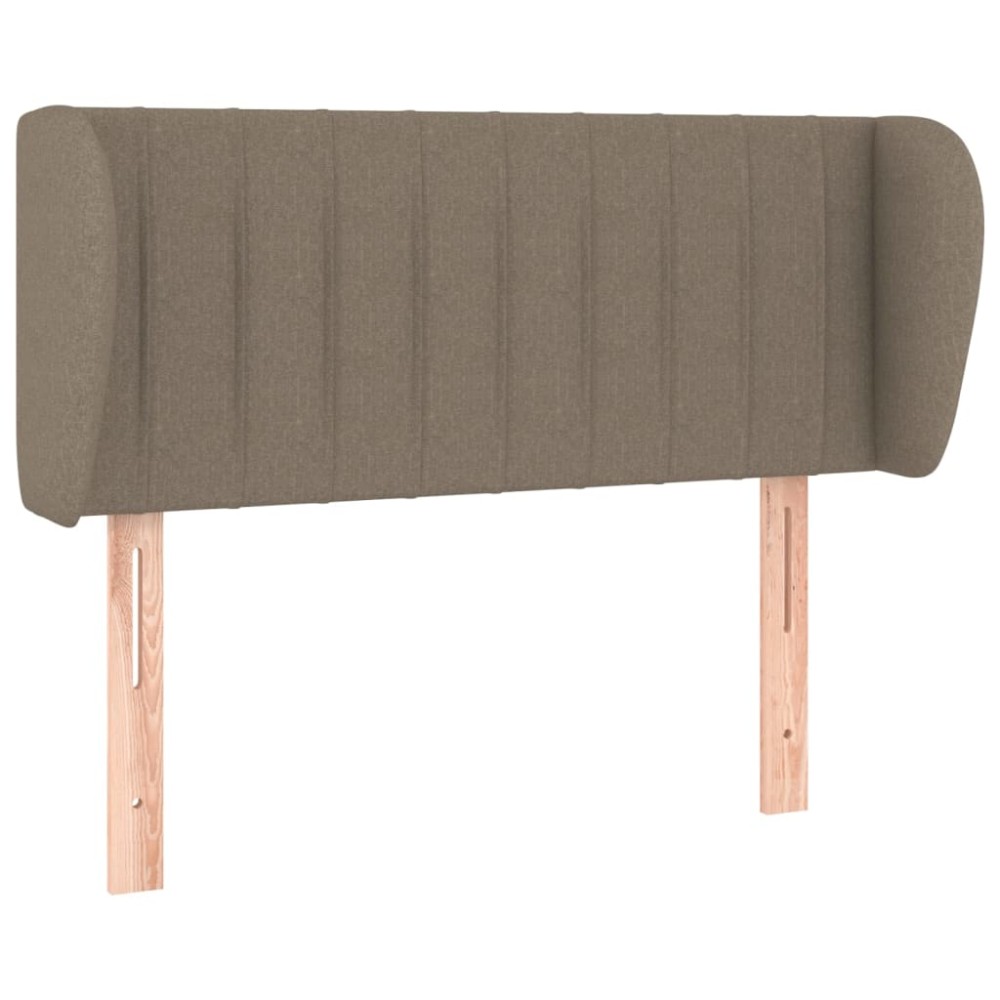 vidaXL Tăblie de pat cu aripioare gri taupe 103x23x78/88 cm textil