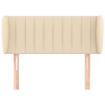 vidaXL Tăblie de pat cu aripioare crem 103x23x78/88 cm textil