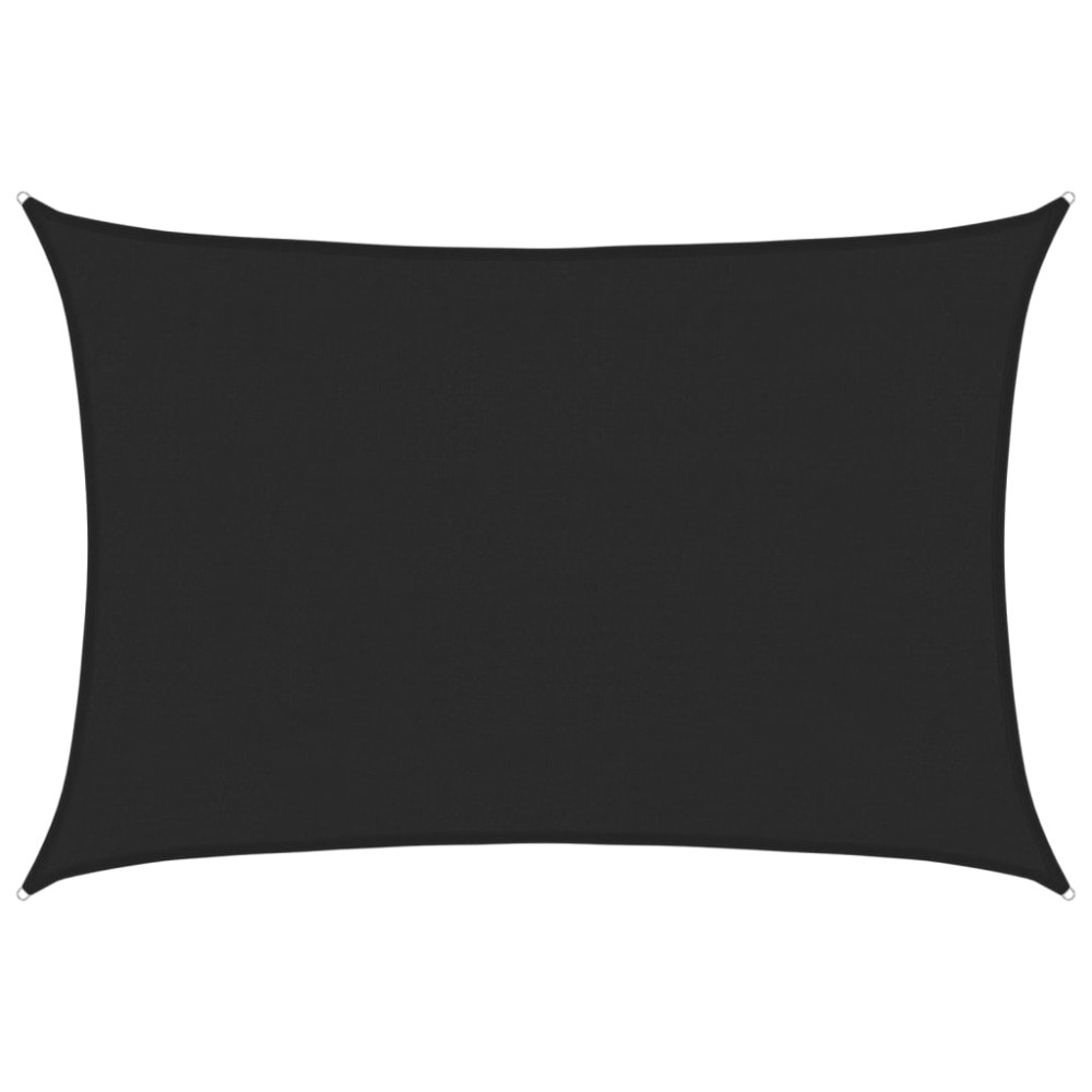 vidaXL Pânză parasolar, negru, 4x5 m, HDPE, 160 g/m²