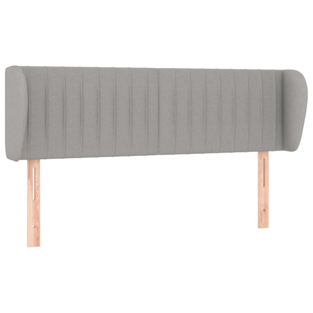 vidaXL Tăblie de pat cu aripioare gri deschis 147x23x78/88 cm textil