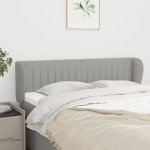 vidaXL Tăblie de pat cu aripioare gri deschis 147x23x78/88 cm textil vidaXL Tăblie de pat cu aripioare gri deschis 147x23x78/88 cm textil