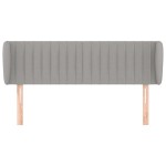 vidaXL Tăblie de pat cu aripioare gri deschis 147x23x78/88 cm textil vidaXL Tăblie de pat cu aripioare gri deschis 147x23x78/88 cm textil